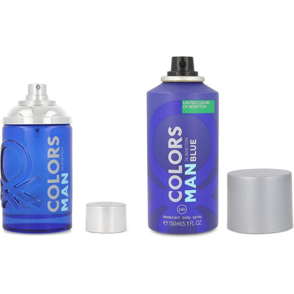 Set Benetton Colors Blue Man 2Pzs 100Ml Edt Spray/ 150Ml Desodorante Spray - Hombre