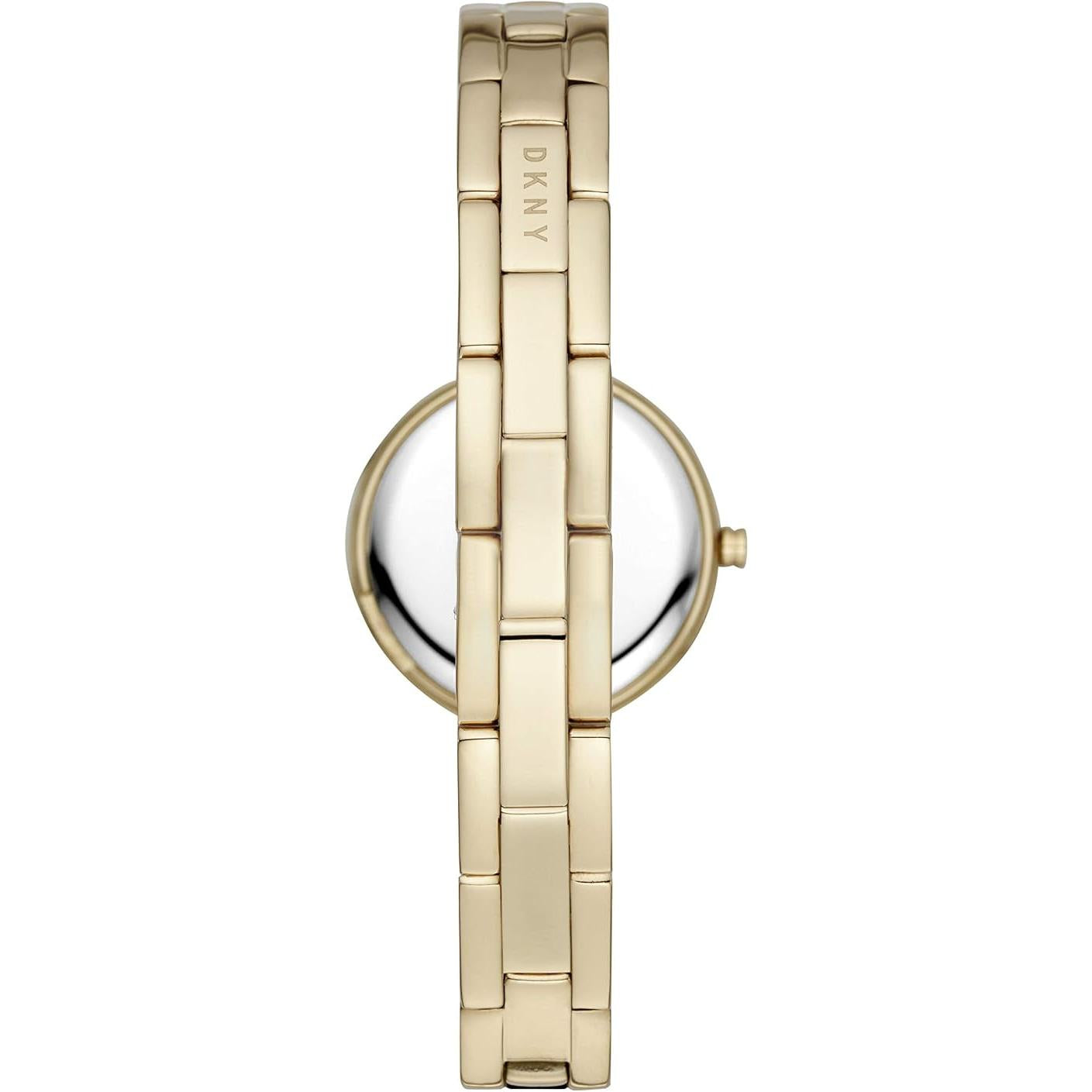 DKNY Reloj Ny2825 para Mujer con Diseño Elegante y Detalles Brillantes en el Borde del Dial