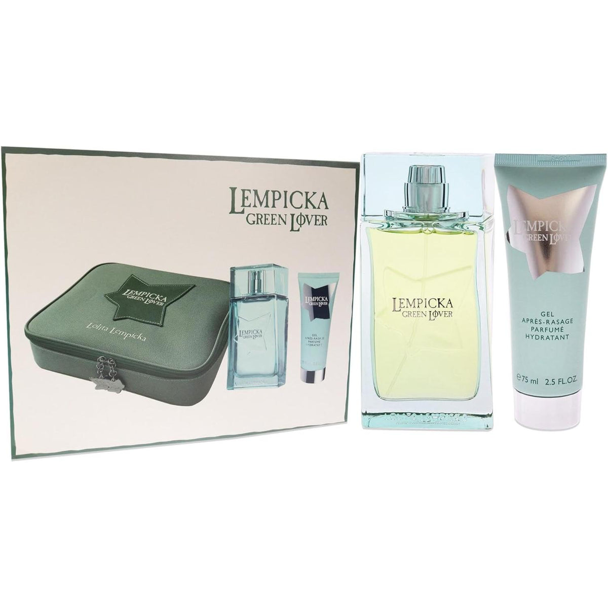 Set Lempicka Green Lover 2Pz 100Ml Spray Bolsa De Aseo - Hombre
