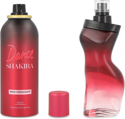 Set Shakira Dance Red Midnight 2Pzs 80Ml Edt Spray/ Desodorante 150Ml Spray - Mujer