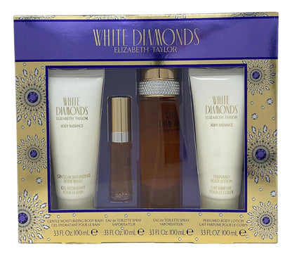 Set White Diamonds Elizabeth Taylor 4Pz - Mujer
