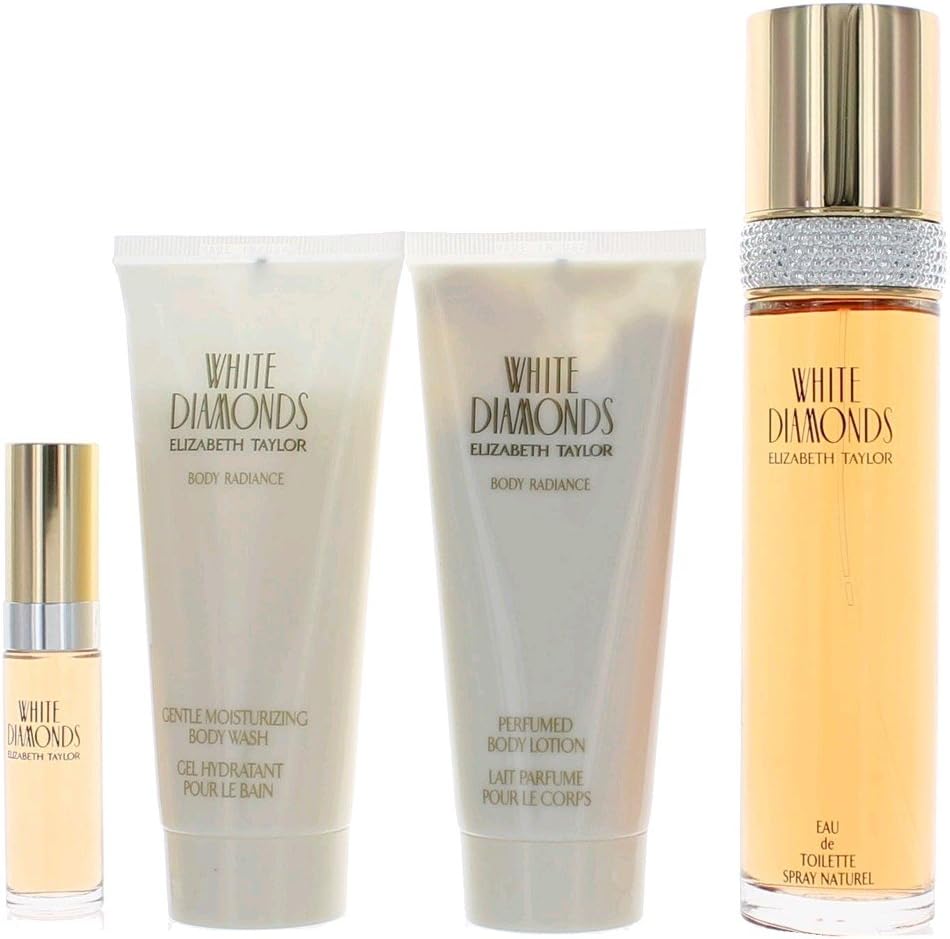 Set White Diamonds Elizabeth Taylor 4Pz - Mujer