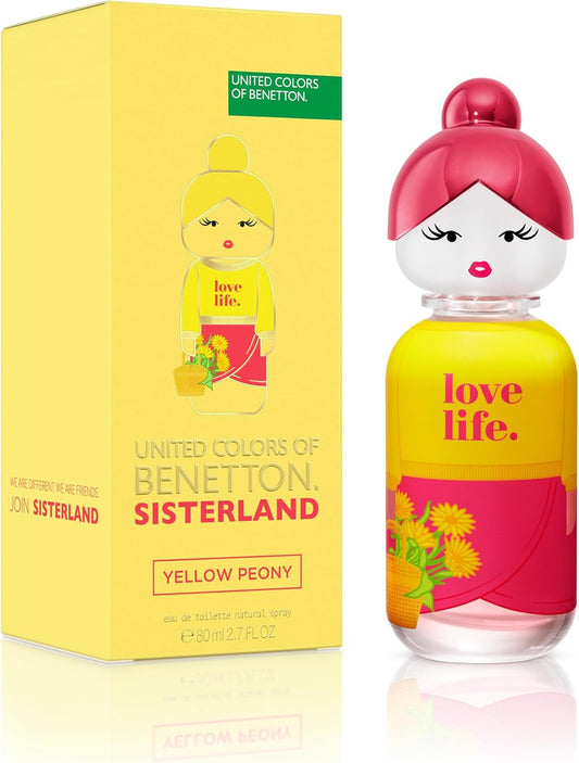 Benetton Sisterland Yellow Peony 80Ml Edt Spray - Mujer