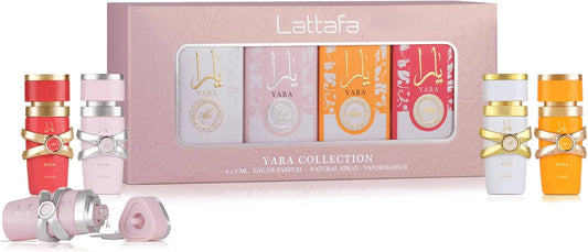 Set Yara Dama Lattafa Mini 4Pz Candy 5Ml Edp/ Tous 5Ml Edp/ Moi 5Ml Edp/ Yara 5Ml Edp - Mujer