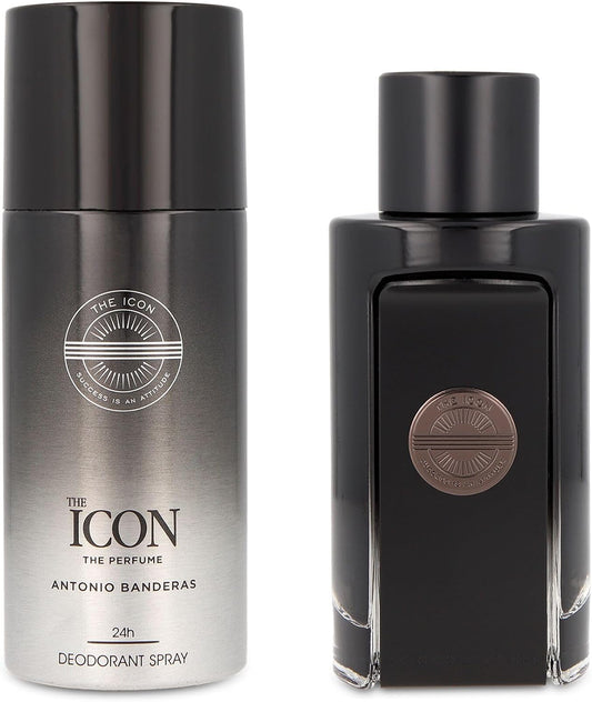 Set Banderas The Icon 2Pzs 100Ml Edp Spray / Desodorante 150Ml Spray - Hombre