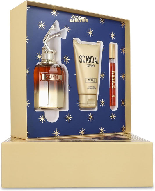 Set Jean Paul Gaultier Scandal Absolu 3Pzs 80Ml Edp Spray/ Body Lotion 75Ml/ 10Ml Edp Spray - Mujer