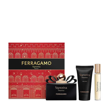 Set Ferragamo Signorina Misteriosa 3Pzs 100Ml Edp Spray/ Body Lotion 50Ml/ 15Ml Edp Spray - Mujer