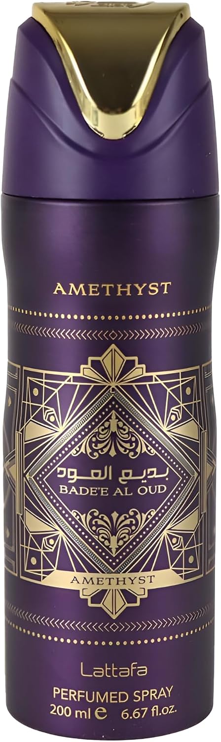 Bade’e Al Oud Amethyst Lattafa Body Spray Perfumed Deodorant Spray 200 ml - Unisex