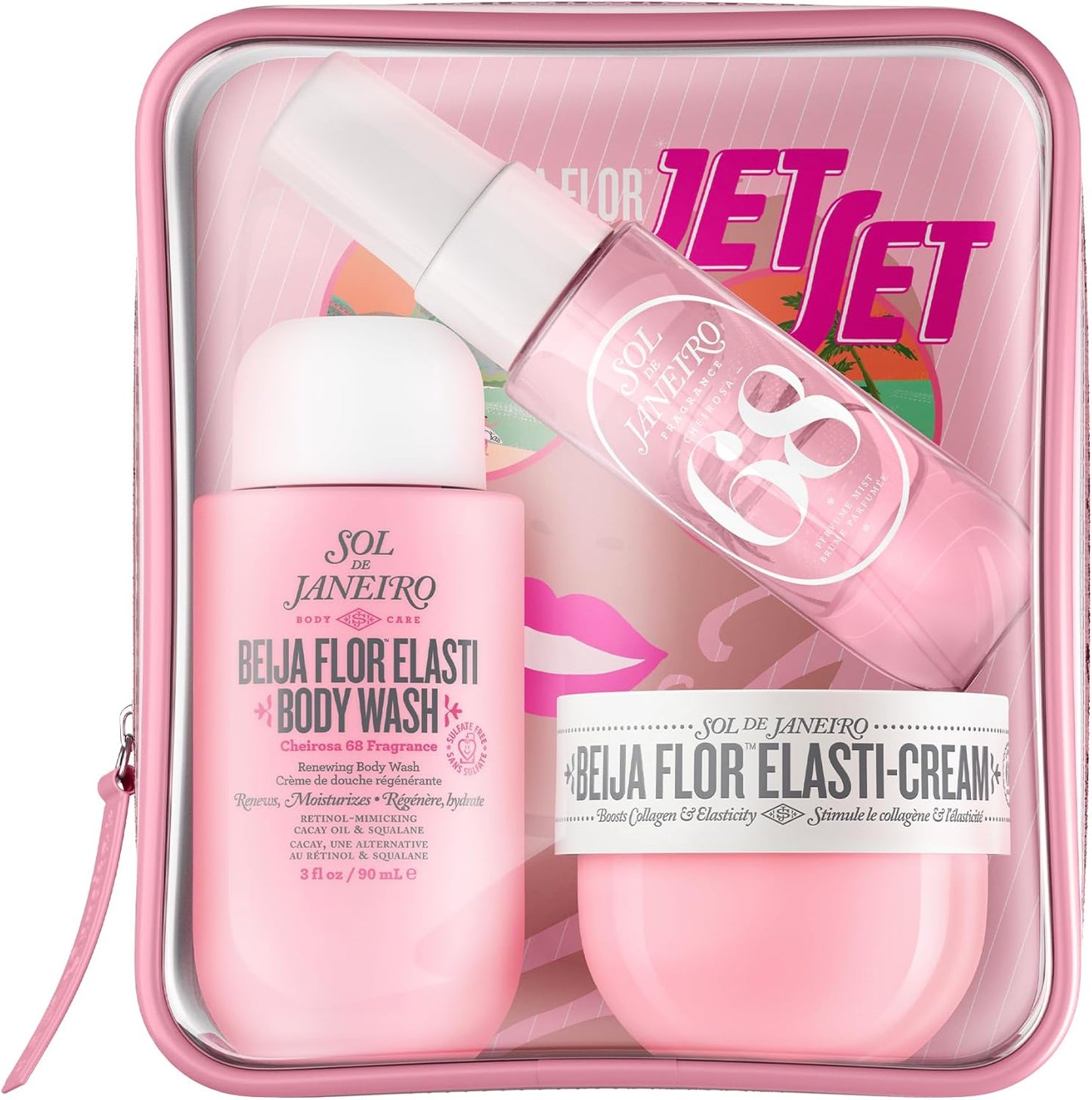 Set Sol De Janeiro Beija Flor Cheirosa 68 30Ml Body Mist Spray/ Elasti Cream 50Ml/ Body Wash 90Ml - Mujer