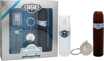 Set Cuba Winner 3Pzs 100Ml Edt Spray/ After Shave 100Ml Spray/ Llavero - Hombre