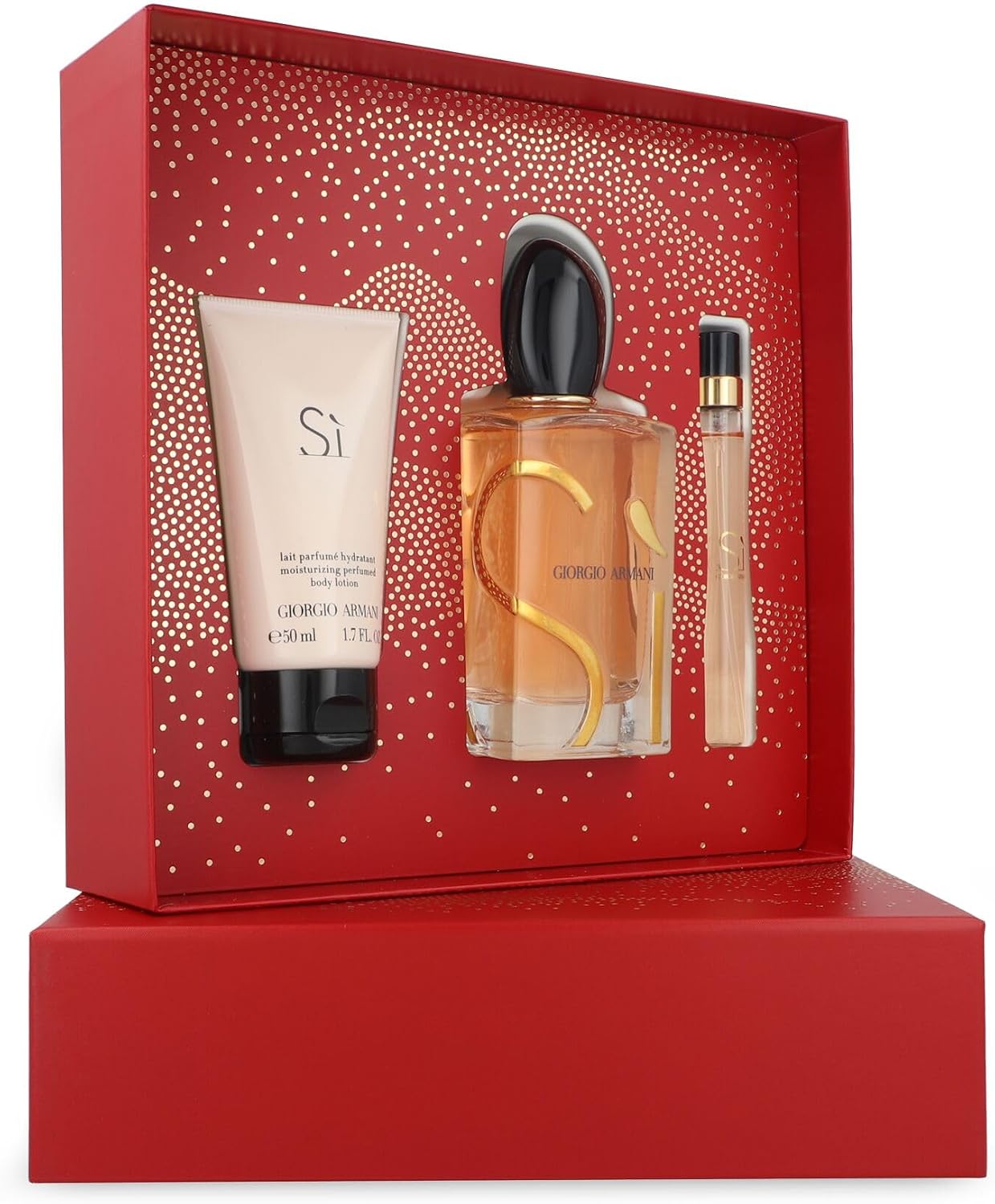 Set Giorgio Armani Si 3Pzs 50Ml Edp Spray /Body Lotion 50Ml/ 10Ml Edp Spray - Mujer