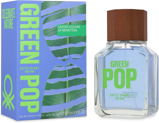 Benetton Green Pop 100Ml Edt Spray - Hombre