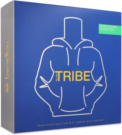 Benetton Set Benetton We Are Tribe 2Pzs 90Ml Edt Spray/ Desodorante 150Ml Spray  Hombre