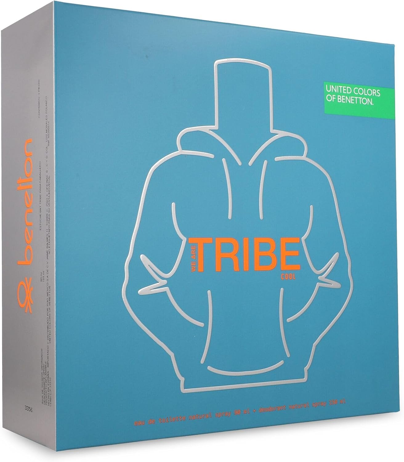 Set Benetton We Are Tribe Cool 2Pzs 90Ml Edt Spray/ Desodorante 150Ml Spray - Hombre