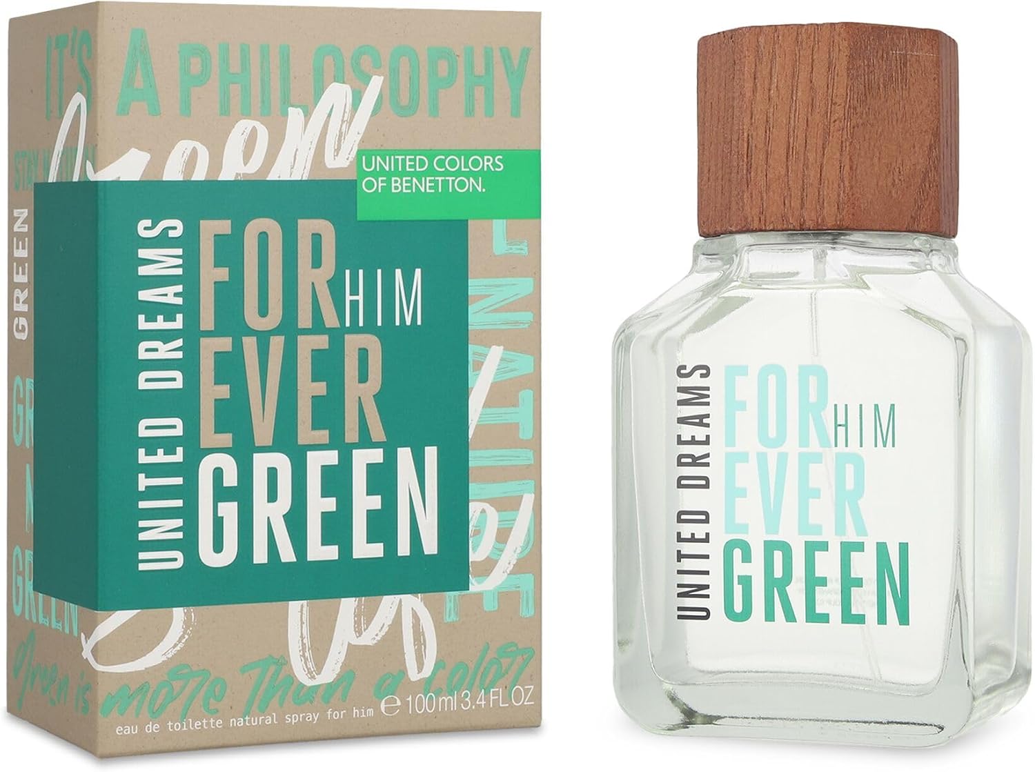 Benetton Forever Green Man 100Ml Edt Spray Sin Celofan - Hombre