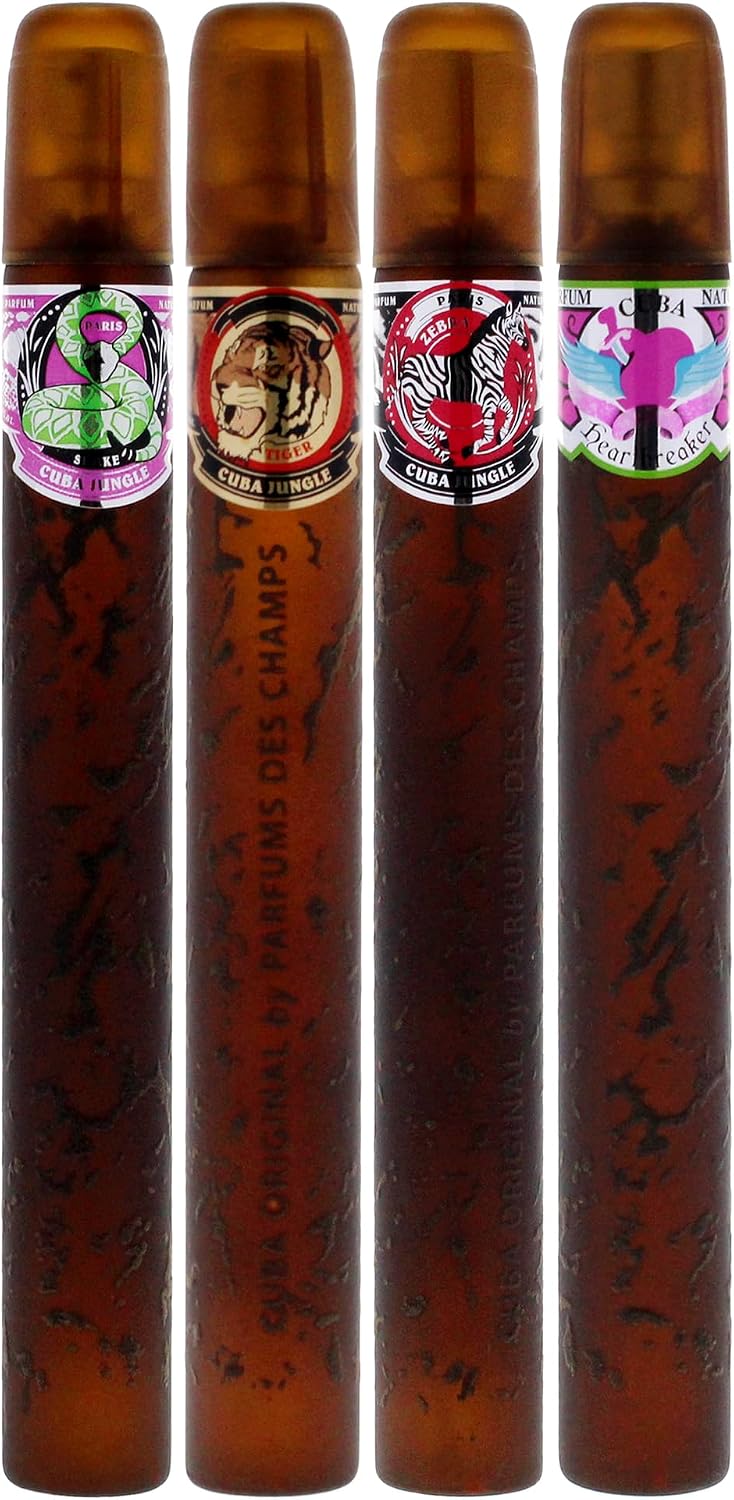 Set Cuba Jungle Dama Des Champs 4 Pz 35 ml c/u Spray - Mujer
