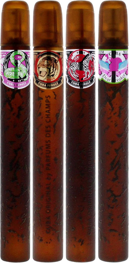 Set Cuba Jungle Dama Des Champs 4 Pz 35 ml c/u Spray - Mujer