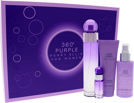 Set 360° Purple 4Pz 100Ml Edp Spray 7.5Ml Edp Spray - Mujer
