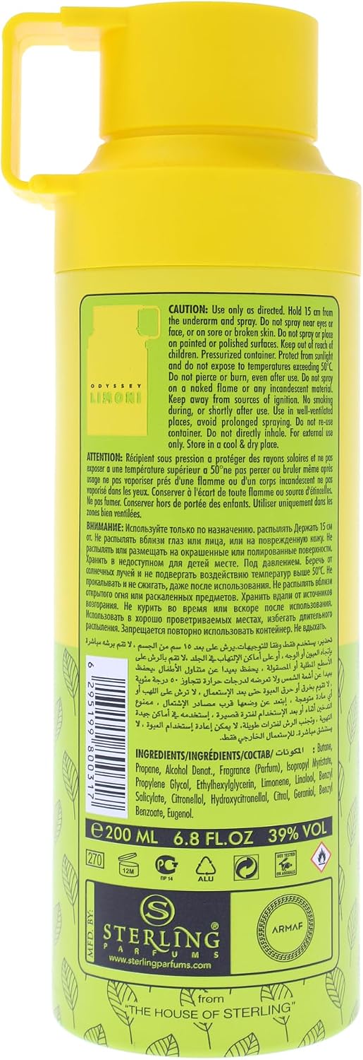 Armaf Odyssey Limoni Fresh Edition Men 200Ml Body Spray Armaf - Hombre