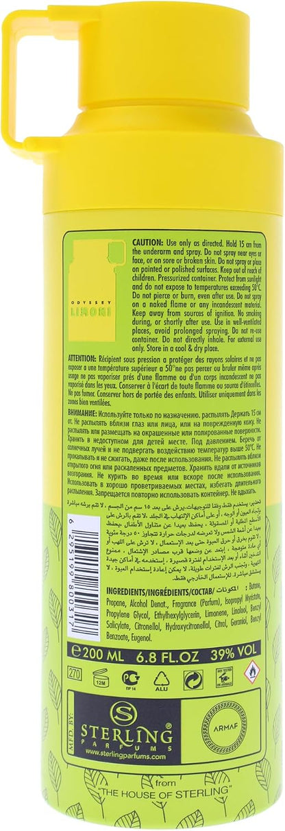 Armaf Odyssey Limoni Fresh Edition Men 200Ml Body Spray Armaf - Hombre