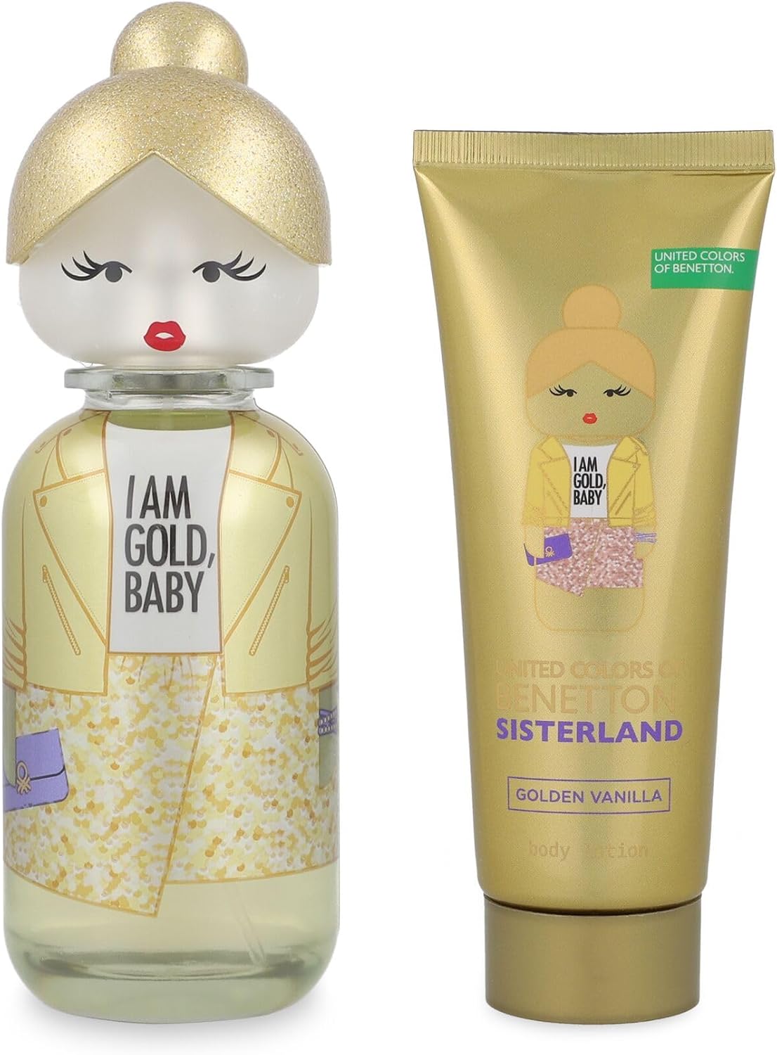 Set Benetton Sisterland Golden Vanilla 2Pzs 80Ml Edp Spray/ Body Lotion 75Ml Benetton - Mujer