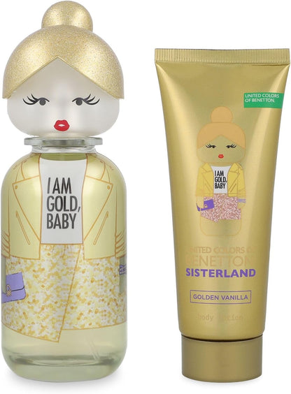 Set Benetton Sisterland Golden Vanilla 2Pzs 80Ml Edp Spray/ Body Lotion 75Ml Benetton - Mujer