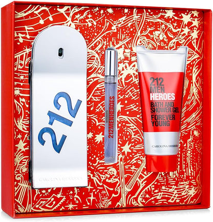 Set 212 Heroes 3Pzs 90Ml Edt Spray/ Shower Gel 100Ml/ 10Ml Edt Spray - Hombre