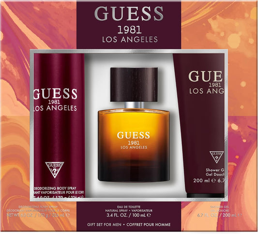 Guess Set Guess 1981 Los Angeles For Men 3Pzs 100Ml Edt Spray/ Desodorante 226Ml Spray/ Shower Gel 200Ml - Hombre