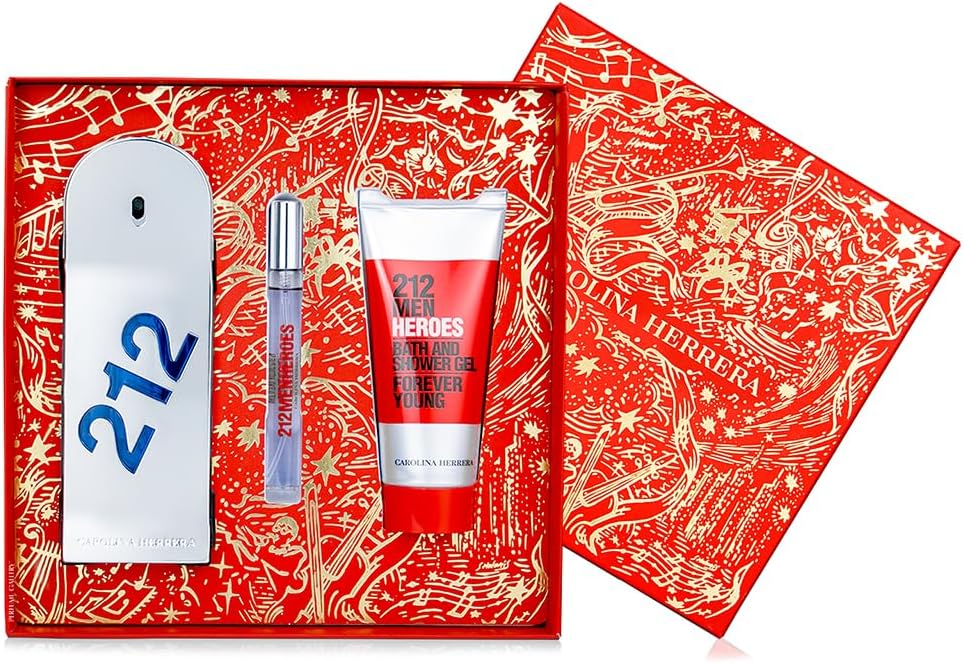 Set 212 Heroes 3Pzs 90Ml Edt Spray/ Shower Gel 100Ml/ 10Ml Edt Spray - Hombre