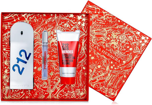 Set 212 Heroes 3Pzs 90Ml Edt Spray/ Shower Gel 100Ml/ 10Ml Edt Spray - Hombre