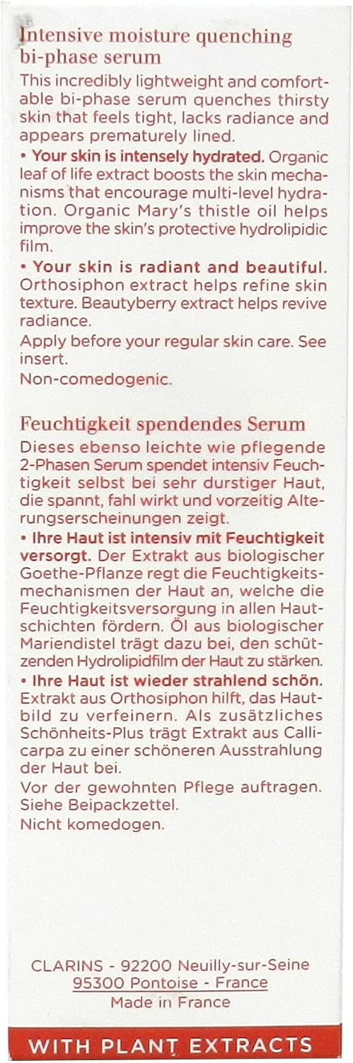 Clarins Suero Facial Hydra-Essentiel Intensive Moisture Quenching Bi-Phase Serum - 30Ml - Mujer