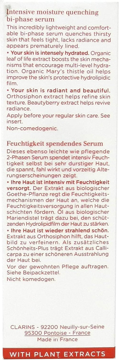 Clarins Suero Facial Hydra-Essentiel Intensive Moisture Quenching Bi-Phase Serum - 30Ml - Mujer