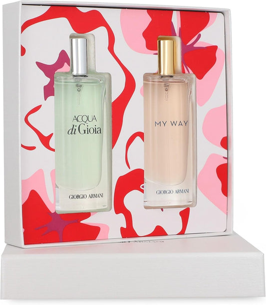 Set Giorgio Armani 2Pzs Aqua Di Giogia 15Ml Edp Spray / My Way 15Ml Edp Spray - Mujer
