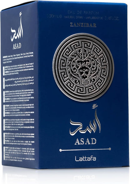 Asad Zanzibar Caballero Lattafa 100 ml Edp Spray - Hombre