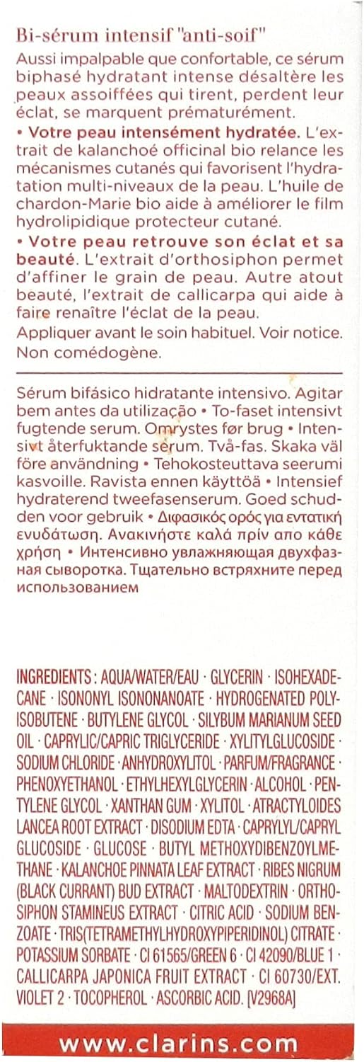 Clarins Suero Facial Hydra-Essentiel Intensive Moisture Quenching Bi-Phase Serum - 30Ml - Mujer