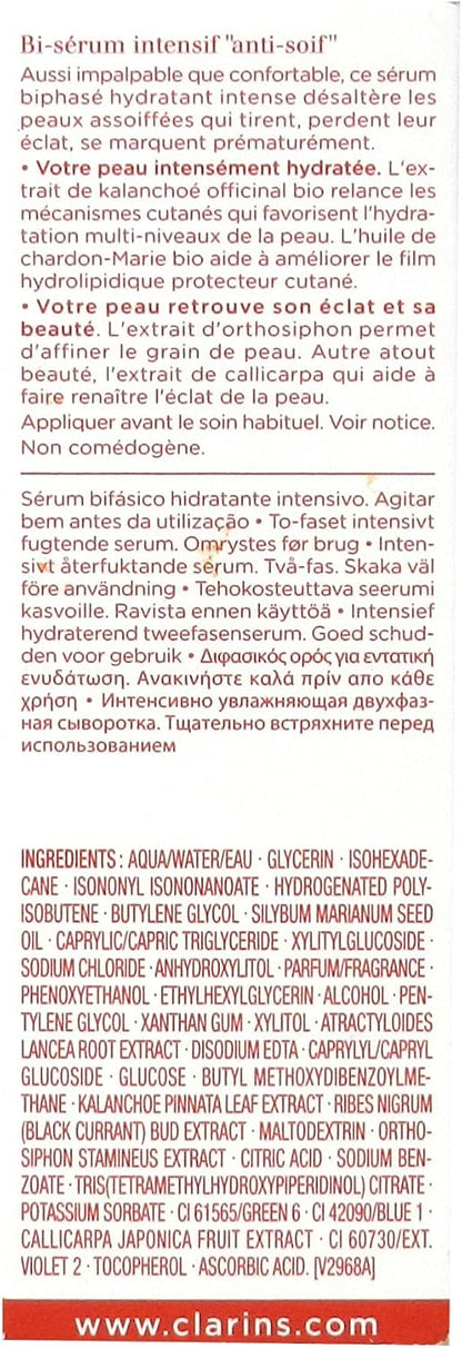 Clarins Suero Facial Hydra-Essentiel Intensive Moisture Quenching Bi-Phase Serum - 30Ml - Mujer
