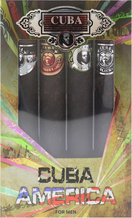 Set Cuba America Caballero Des Champs 4 Pz 35 ml c/u Spray - PriceOnLine