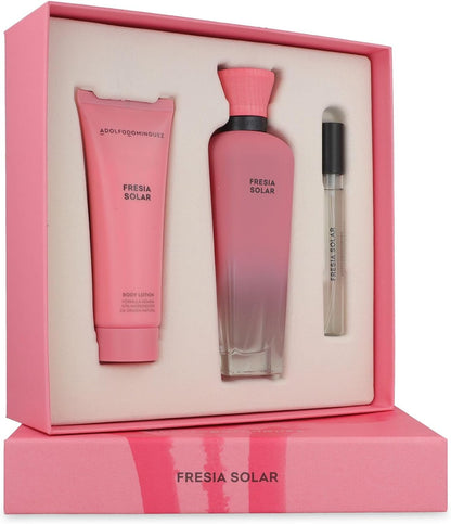 Set Adolfo Dominguez Fresia Solar 3Pzs 120Ml Edp Spray/ Body Lotion 75Ml/ 10Ml Edp Spray Adolfo Dominguez - Mujer