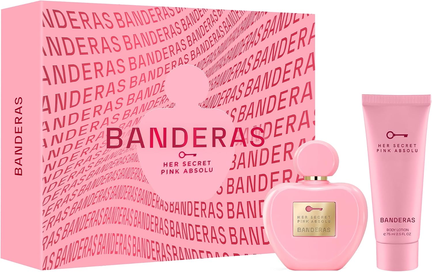 Set Banderas Her Secret Pink Absolu 2Pzs 80Ml Edp Spray/ Body Lotion 75Ml Banderas - Mujer