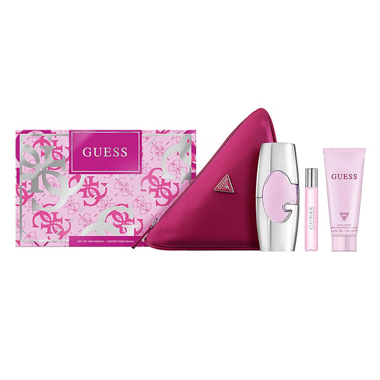 Guess Set Guess 4Pzs 75Ml Edp Spray/ Body Lotion 100Ml/ Bolso Pequeño/ 15Ml Edp Spray - Mujer