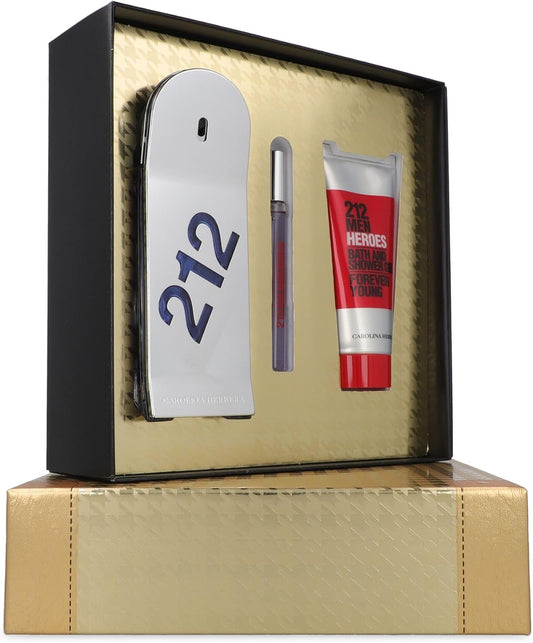 Set 212 Heroes 3Pzs 90Ml Edt Spray/ Shower Gel 100Ml/ 10Ml Edt Spray - Hombre