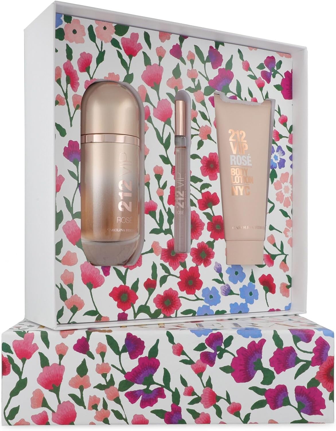 Set 212 Vip Rose 3Pzs 80Ml Edp Spray/ Body Lotion 100Ml/ 10Ml Edp Spray - Mujer