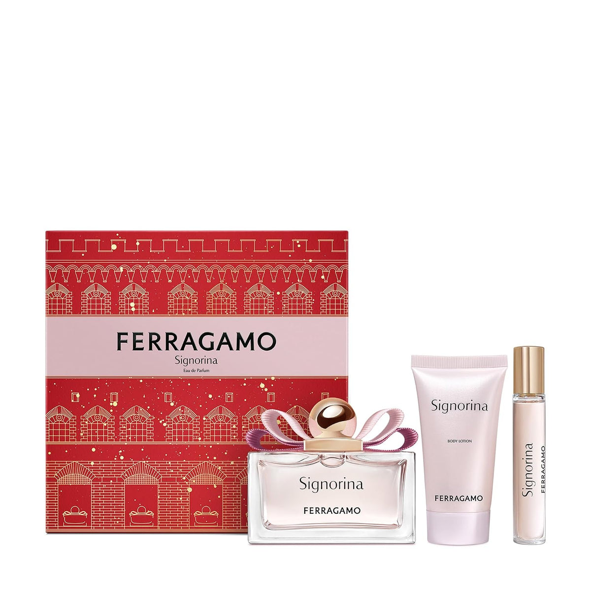 Set Ferragamo Signorina 3Pzs 100Ml Edp Spray/ Body Lotion 50Ml/ 15Ml Edp Spray - Mujer