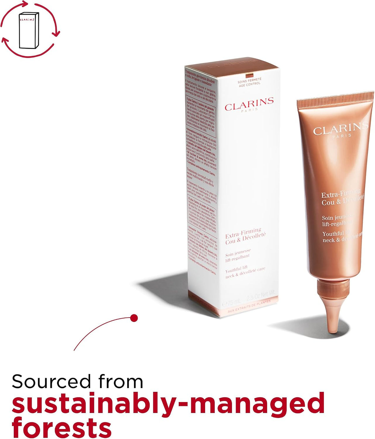 Clarins Reafirmante Para Cuello Y Escote Extra-Firming Neck And Décolleté - 75Ml - Mujer