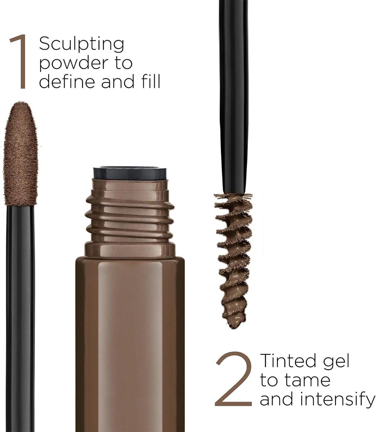 Clarins Gel Para Cejas Brow Powder & Tinted Brow Gel Duo -04 Medium Brown 1.8G / 1G - Mujer