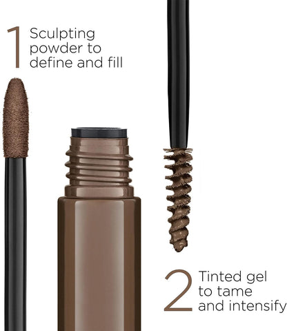 Clarins Gel Para Cejas Brow Powder & Tinted Brow Gel Duo -04 Medium Brown 1.8G / 1G - Mujer