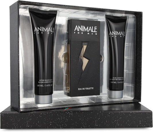 Set Animale Men 3Pzs 100Ml Edt Spray/ Body Wash 100Ml/ After Shave 100Ml - Hombre