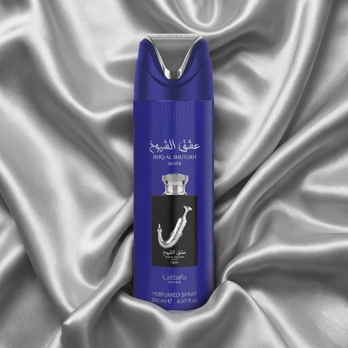 Ishq Al Shuyukh Silver Lattafa Pride 200 ml Perfumed Deodorant Spray - Hombre