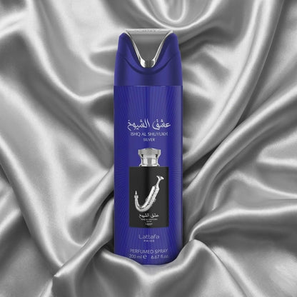 Ishq Al Shuyukh Silver Lattafa Pride 200 ml Perfumed Deodorant Spray - Hombre