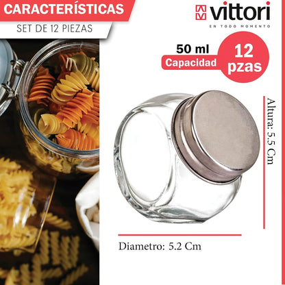 Frasco Brocal Vidrio Posiciones Tapa Rosca 50 ml 0645